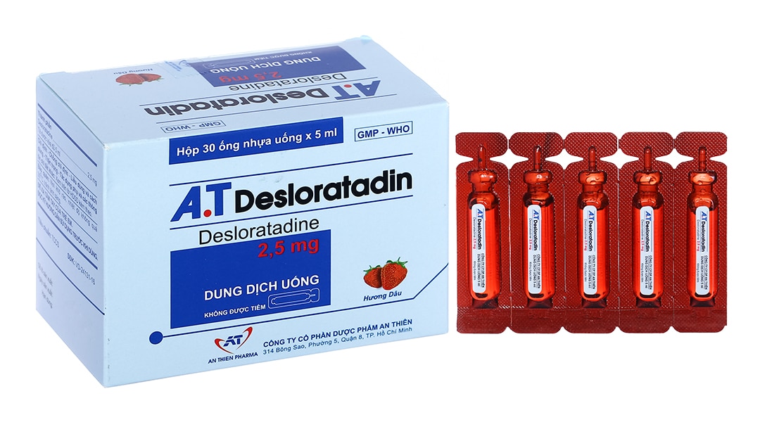 Desloratadin 2.5mg trị viêm mũi, mề đay